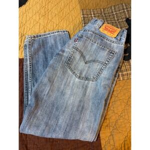 Levis 505 Regular Fit Jeans Boys Size 10 Husky W30 L26 Medium Wash Blue Straight